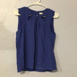 Parker blue silk blouse